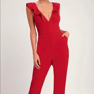 LULU’S RED JUMPSUIT